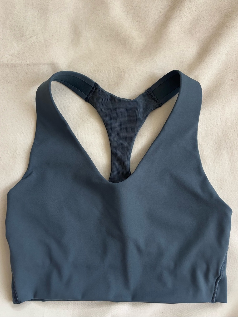 Spanx core sports bra XS racerback blue/grey